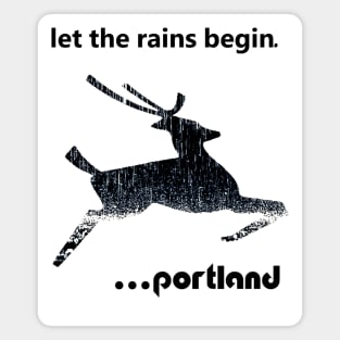 Rain Portland OR Magnet